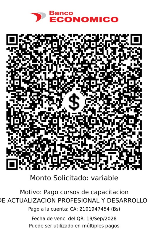 QR Banco Económico para pago de cursos